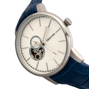 NWT Men's Automatic Blue Leather Watch